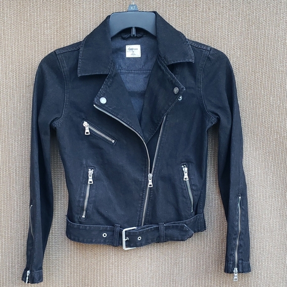 GAP Jackets & Blazers - GAP Black Jean Jacket with Silver Accents